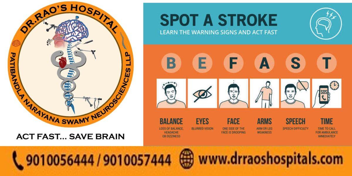 Illustration of a person experiencing stroke symptoms including facial drooping, arm weakness, and speech difficulty