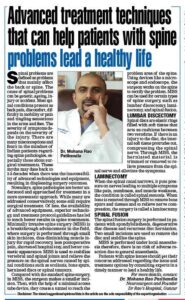 Dr. Rao, neurosurgeon, featured in Times of India, discusses advanced neurosurgery techniques for optimal patient outcomes.