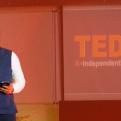 TEDx banner featuring Dr. Rao highlighting his innovative ideas and expertise.
