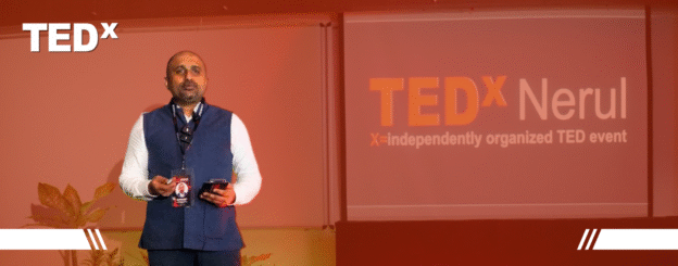 TEDx banner featuring Dr. Rao highlighting his innovative ideas and expertise.