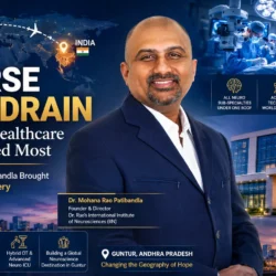 Dr. Mohana Rao Patibandla, founder of Dr. Rao's International Institute of Neurosciences (IIN), illustrating the reverse brain drain movement by bringing world-class neurosurgery, neurology, and spine care to Guntur, Andhra Pradesh, India.