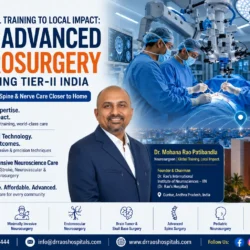 Dr. Mohana Rao Patibandla showcasing how advanced neurosurgery, minimally invasive brain surgery, spine surgery, and neuroscience innovation are transforming healthcare access in Tier-II India through Dr. Rao’s Hospital – International Institute of Neurosciences, Guntur.