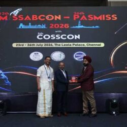 Dr. Mohana Rao Patibandla receiving a scientific award at MISSABCON–PASMISS 2026 with COSSCON in Chennai