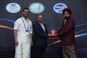 dr-rao-cosscon-2026-best-paper-gold-medal-award.jpg Dr. Rao receiving the COSSCON 2026 Best Paper Gold Medal during the PASMISS–MISSABCON–COSSCON scientific meeting in Chennai, with conference organisers on stage.